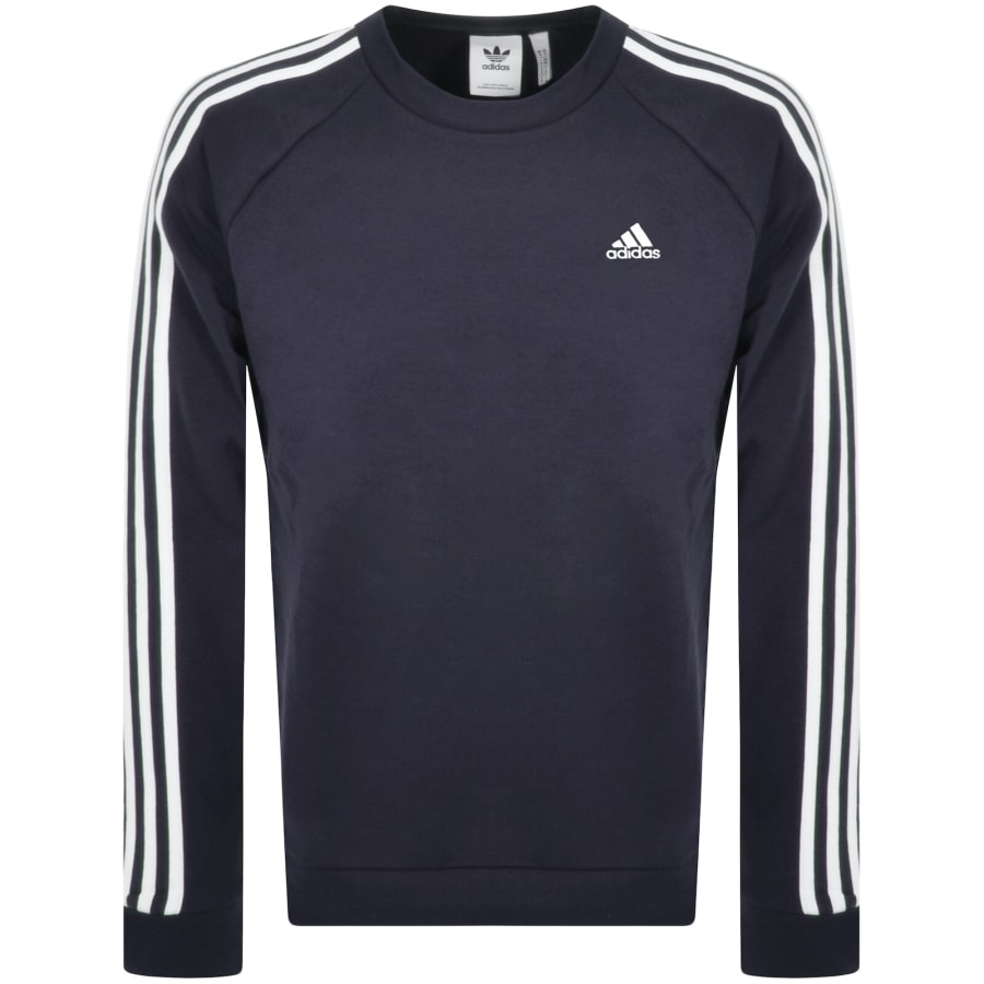 Adidas 3 stripes crew sweatshirt mens discount